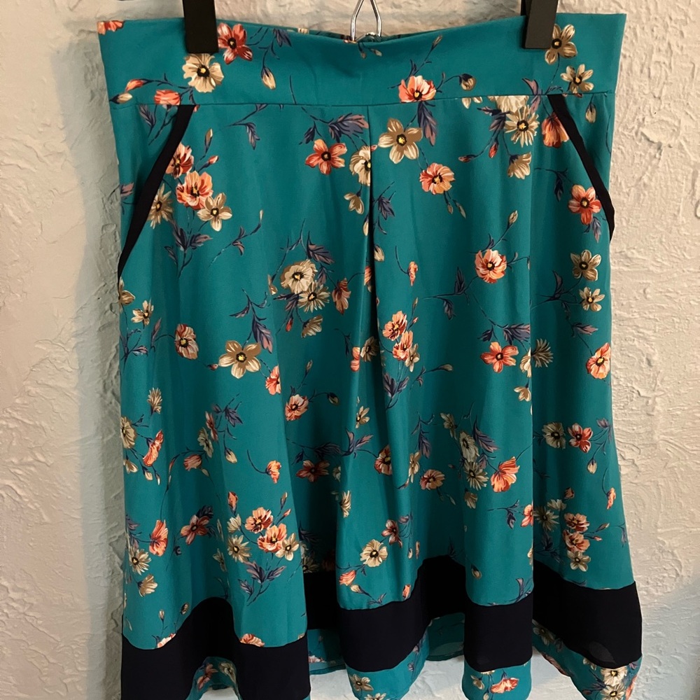 Floral Teal Skirt